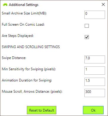 HELP Comic Swiper Settings 1308